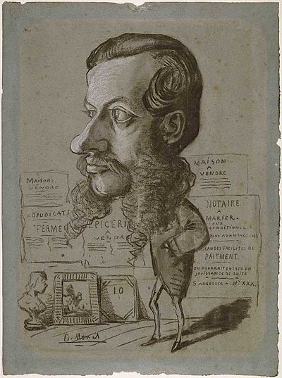 Caricature of Léon Manchon by Claude Monet